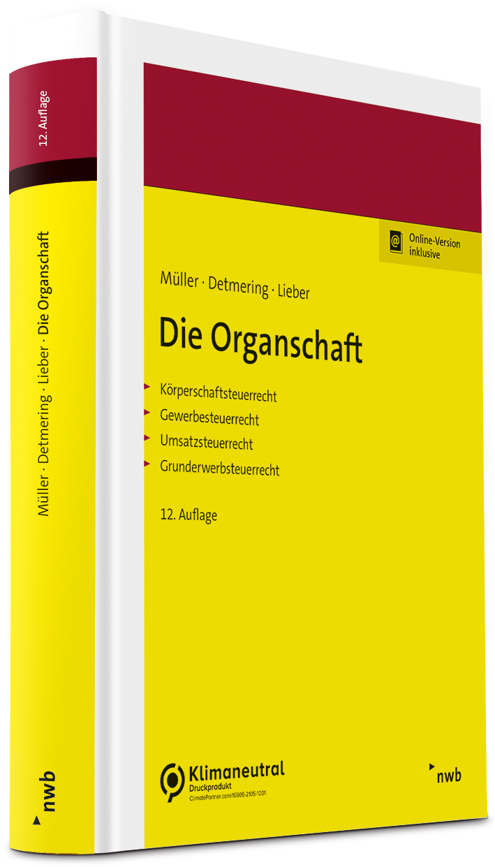 Die Organschaft Buch Cover NWB SHOP 2022