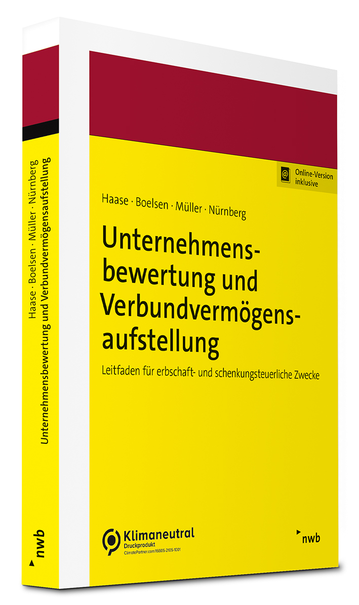 Buch Cover Unternehmensbewertung und Verbundvermögensaufstellung NWB Verlag